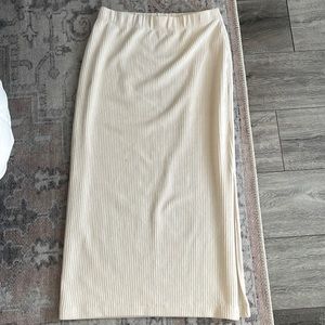Free people midi velvet ribbed skirt size m